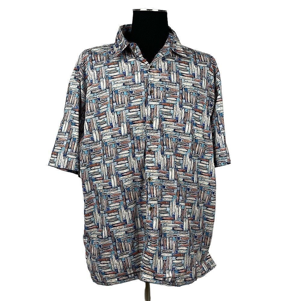 Kahala Surf Board‎ Print 100% Cotton Hawaiian Shirt - Men’s XL